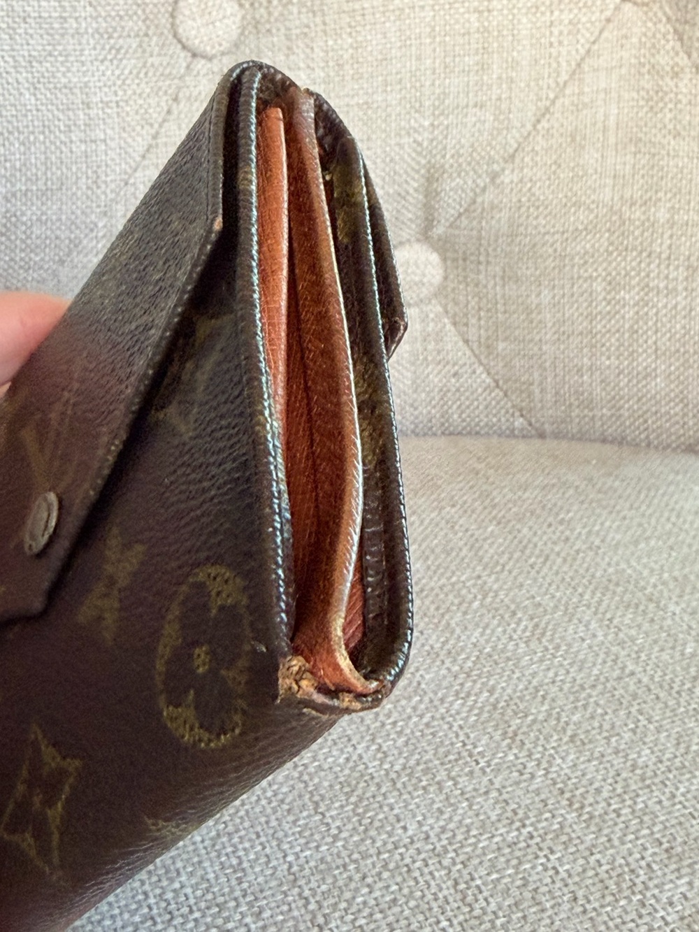 Louis Vuitton Vintage Monogram Elise Compact Bifold Coin Wallet 1990 France - Picture 6 of 14
